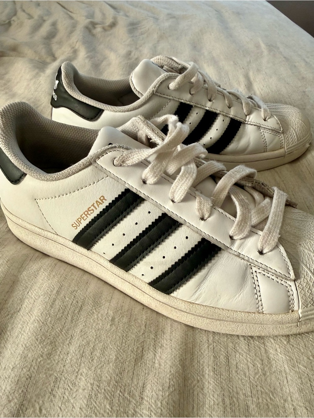 Adidas Superstar White & Black Leather Sneaker - Classic Men’s Shoe